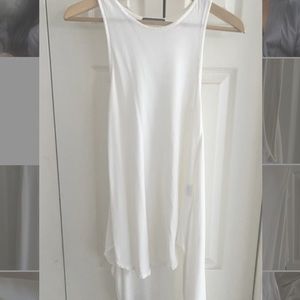 Alexander McQueen tuxedo runway white tank top